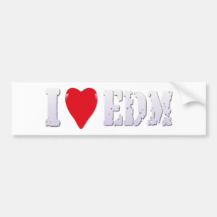 Music I Heart EDM (Club Sound Music) -Sticker Bumper Sticker
