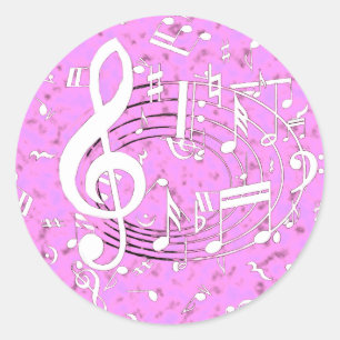 Music I Live for_ Classic Round Sticker