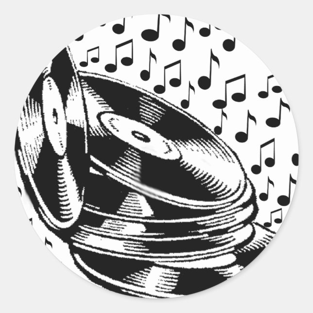Music I Remember_ Classic Round Sticker (Front)