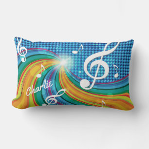 Music Illustration custom name throw pillows