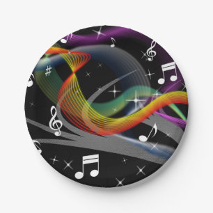 Music Illustration paper plates
