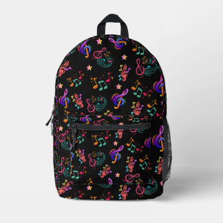 Music in Colour Printed Backpack