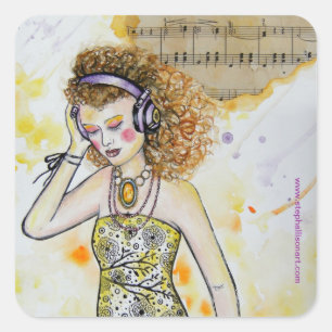 Music in Me Square Sticker