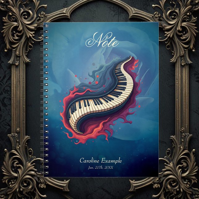 Music in motion, the curved piano. notebook (Creator Uploaded)