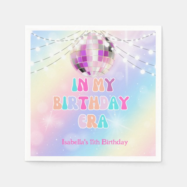 Music In My Birthday Era Birthday Party Napkins (Front)