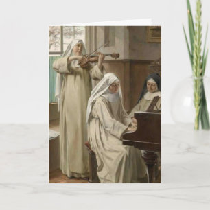 Music in the Cloister Catholic Nuns Violin Piano Card
