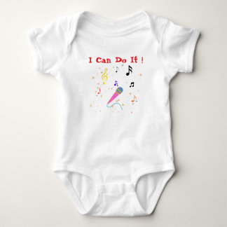 Music Inspired Baby Bodysuit | I Can Do It Microph