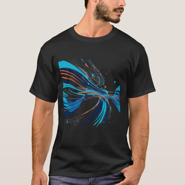 Music-Inspired Vibrant Soundwave Design  T-Shirt (Front)
