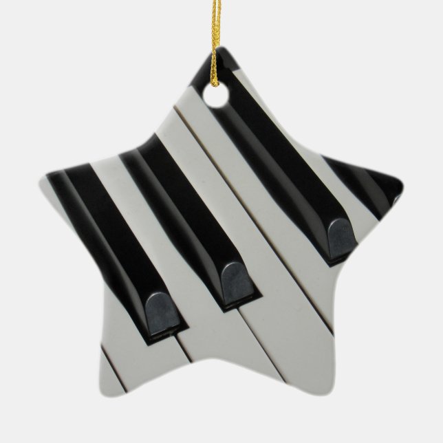 Music Instrument Keyboard Piano Keys Elegant Ceramic Tree Decoration (Front)