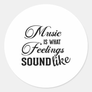 Music Instrument Musical Musician Sound Lover Gift Classic Round Sticker