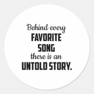 Music Instrument Musician Musical Sound Jazz Gift Classic Round Sticker