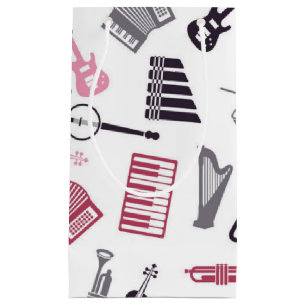 Music instrument pattern small gift bag