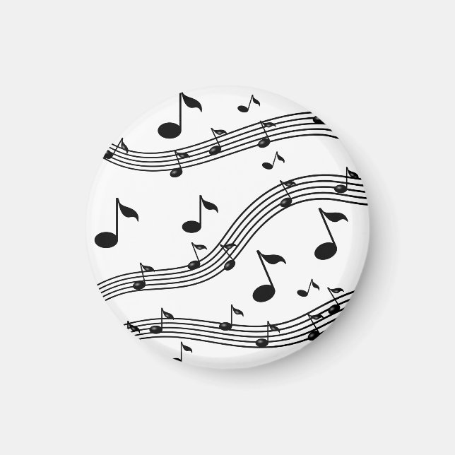 Music instrument sounds patterned magnet (Front)