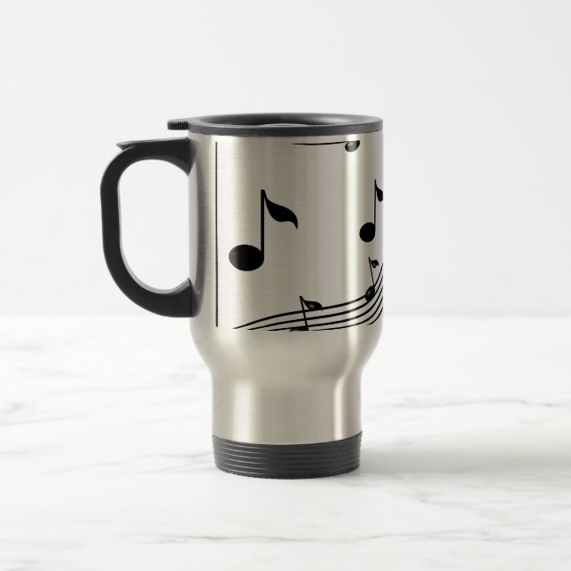 Music instrument sounds patterned travel mug (Left)
