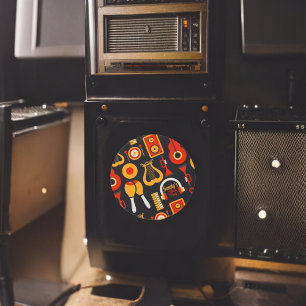 Music Instruments Art Classic Round Sticker