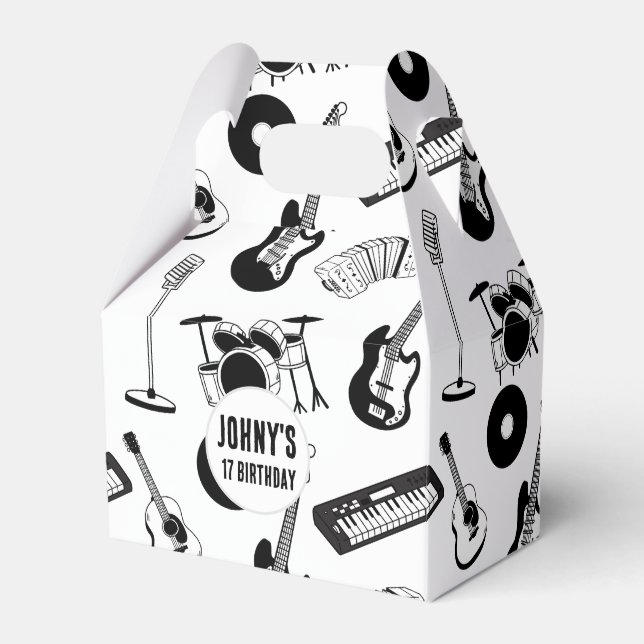 Music instruments birthday favour box (Front Side)