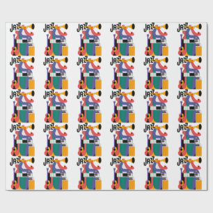music instruments design wrapping paper