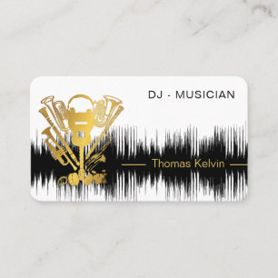  Music Instruments Event Organiser DJs Player Business Card