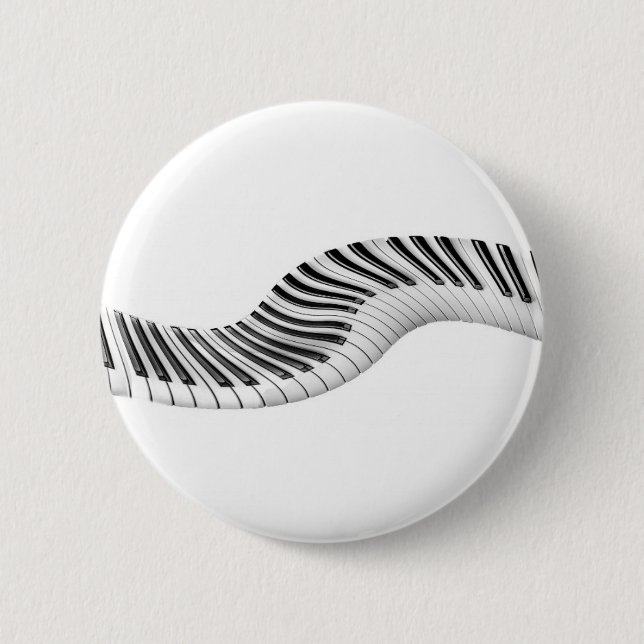 Music Instruments Keyboard Piano Notes Art 6 Cm Round Badge (Front)
