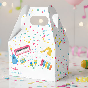 Music instruments kids birthday favour box