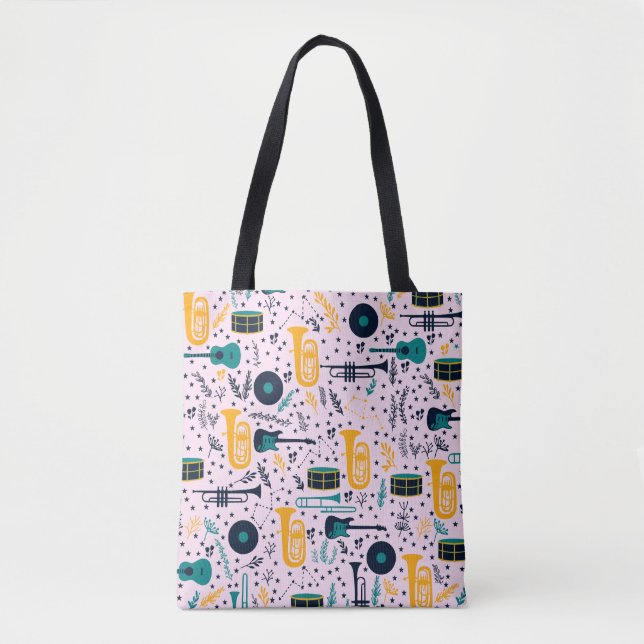 Music Instruments Tote Bag (Front)