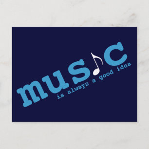 music is a good idea postcard
