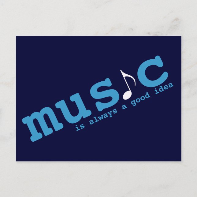 music is a good idea postcard (Front)