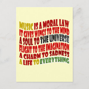 Music is a Moral Law Postcard