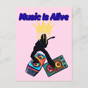 Music Is Alive Holiday Postcard