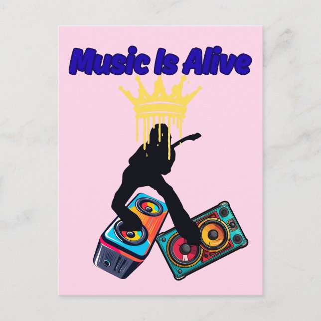 Music Is Alive Holiday Postcard (Front)
