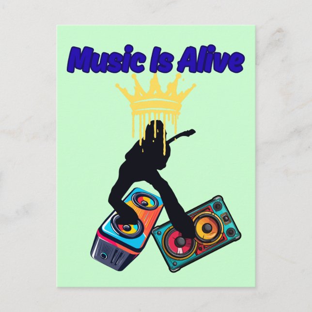 Music Is Alive Postcard (Front)