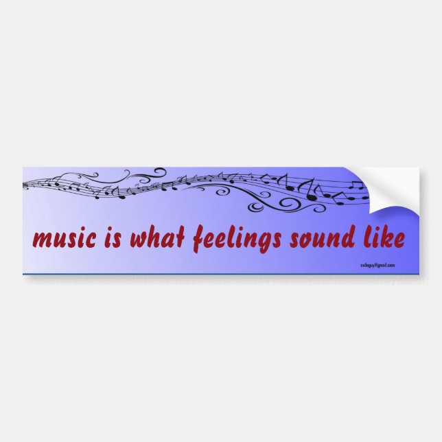 music is... bumper sticker (Front)