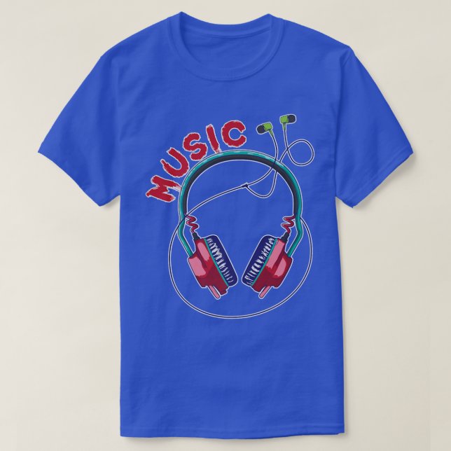 Music is in the Air headphones  T-Shirt (Design Front)