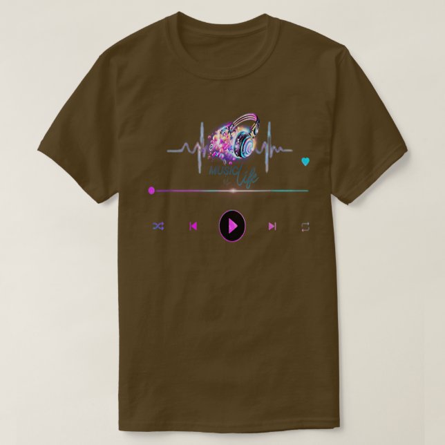 Music Is Life1855 T-Shirt (Design Front)