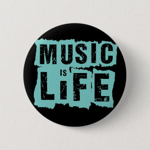 Music is Life! 6 Cm Round Badge