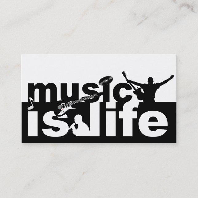 Music is life business card - customise! (Front)