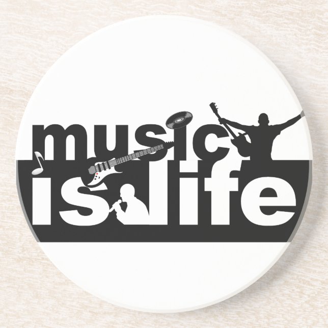 Music is life coaster - customise! (Front)