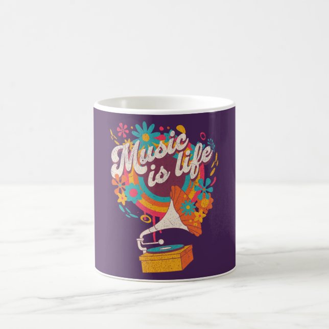 Music is life coffee mug (Center)
