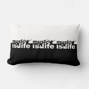MUSIC IS LIFE custom throw pillow