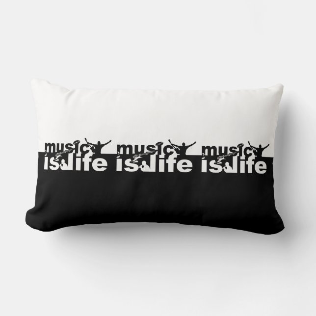 MUSIC IS LIFE custom throw pillow (Front)