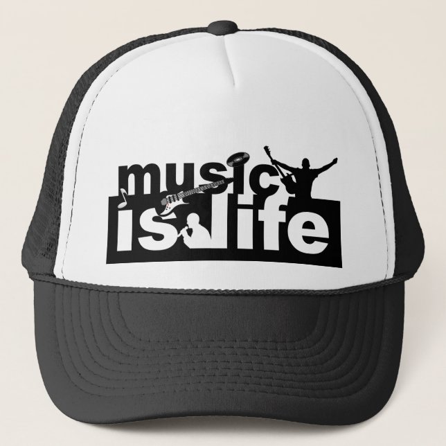 Music is Life hat - choose colour (Front)