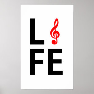 Music is life illustration. poster