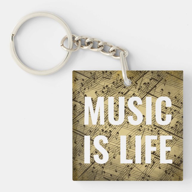 Music is Life Key Ring (Front)