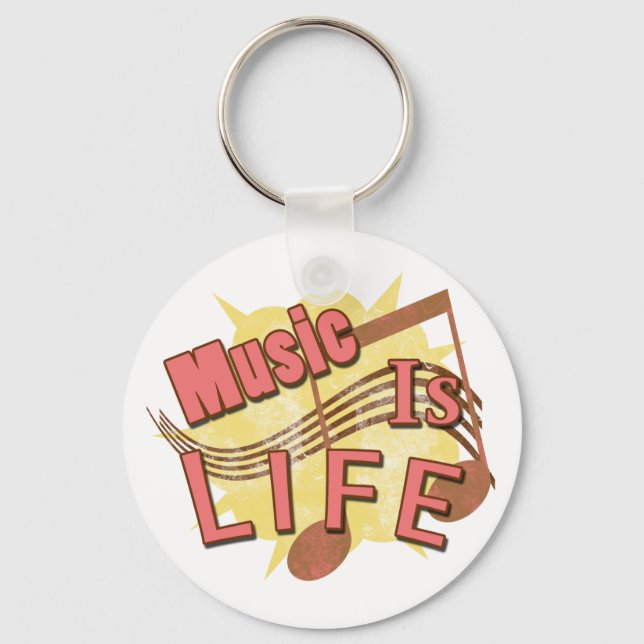 Music Is Life Key Ring (Front)