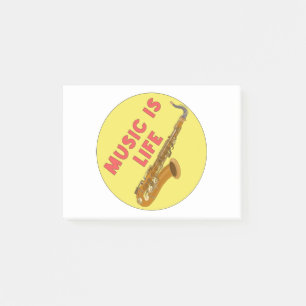 Music is Life Post-it Notes