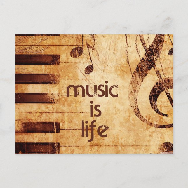 Music is Life Postcard (Front)