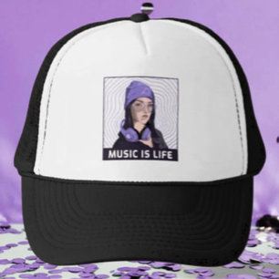 Music Is Life – Purple Groove Trucker Hat