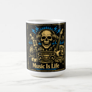 Music Is Life – Sound Living Philosophy Coffee Mug