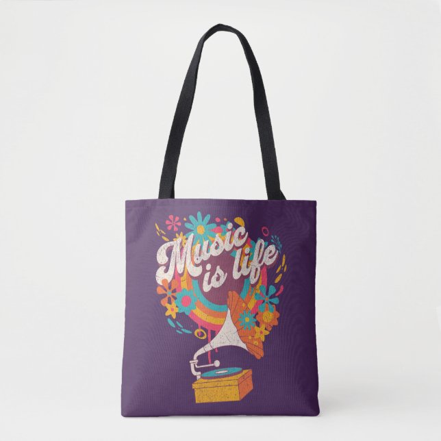 Music is life tote bag (Front)