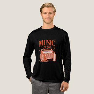 Music Is Life Vintage Design Tri-Blend Shirt